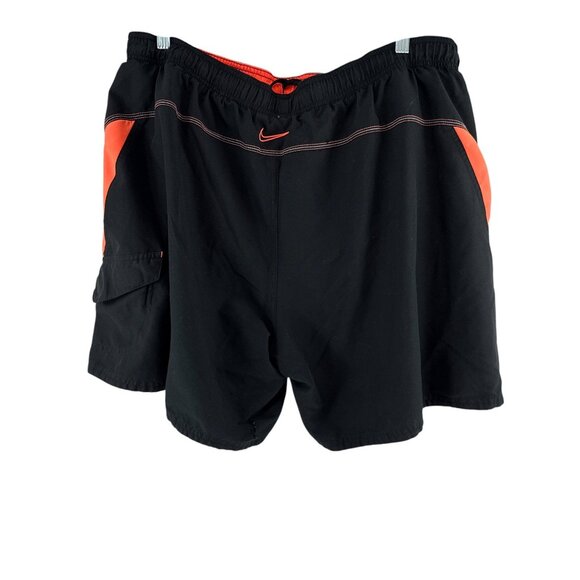 Nike Men's Black Orange Swim Trunks Size XXL Drawstring Board Shorts Pockets - Picture 4 of 9